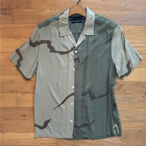 Men’s All Saints Casual Short Sleeve Button Down Shirt - Size Xsmall